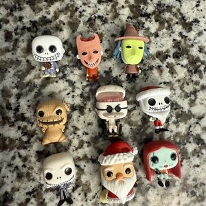 Nightmare Before Christmas funko pop mini Figurine Set of 9